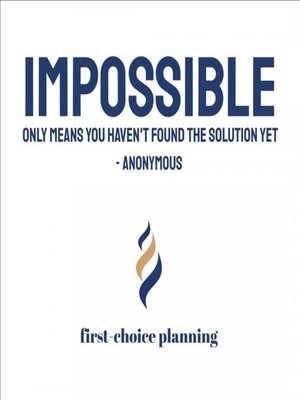 cover image of first-choice planning